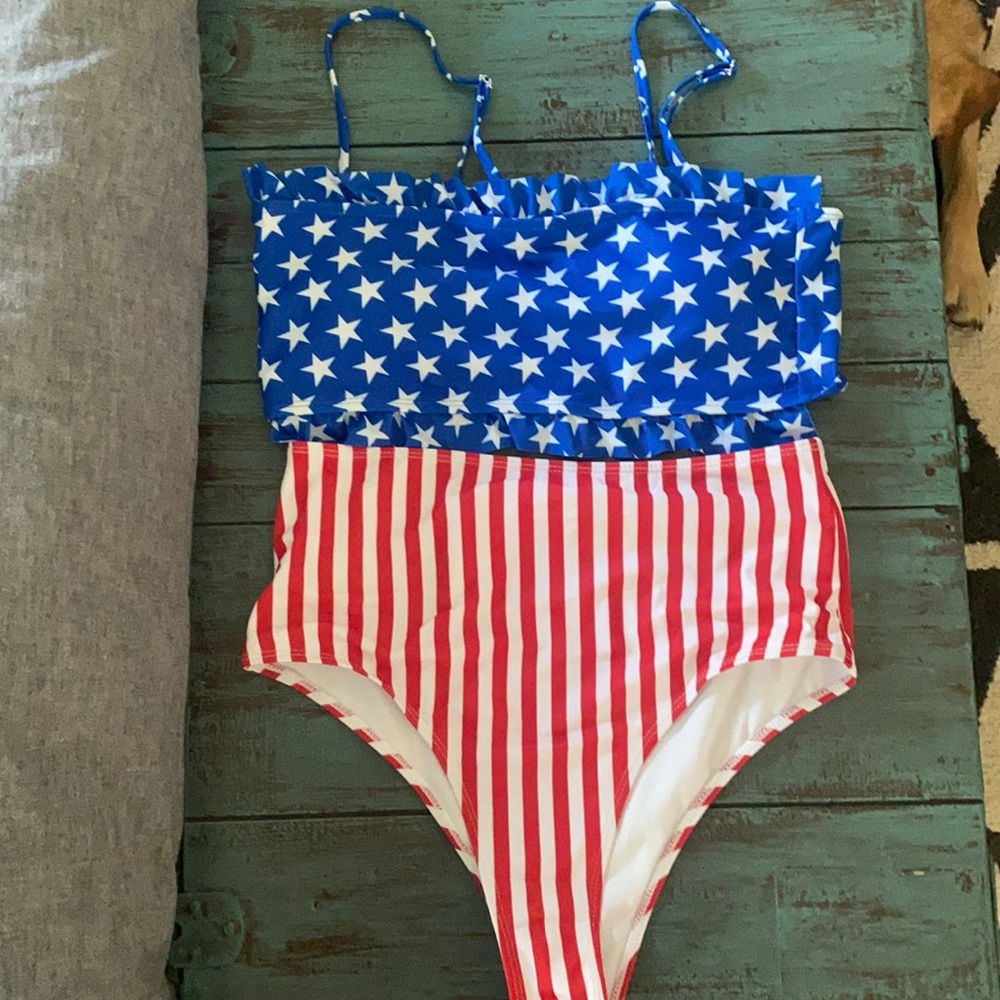 Patriotic High Waist Bikini